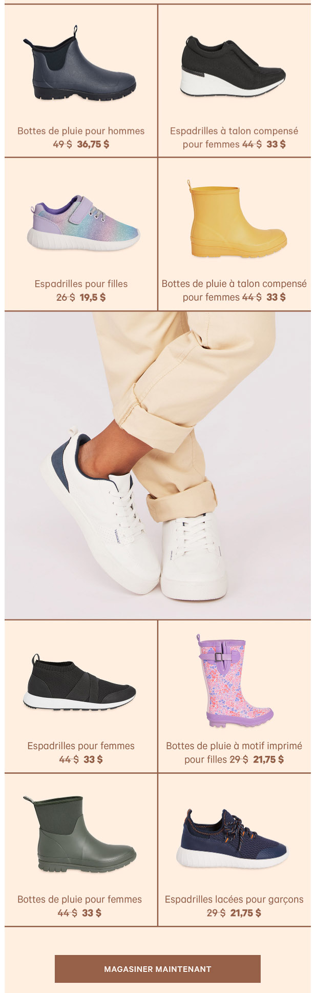 Seulement en Ligne: 25 % de Rabais sur les Chaussures