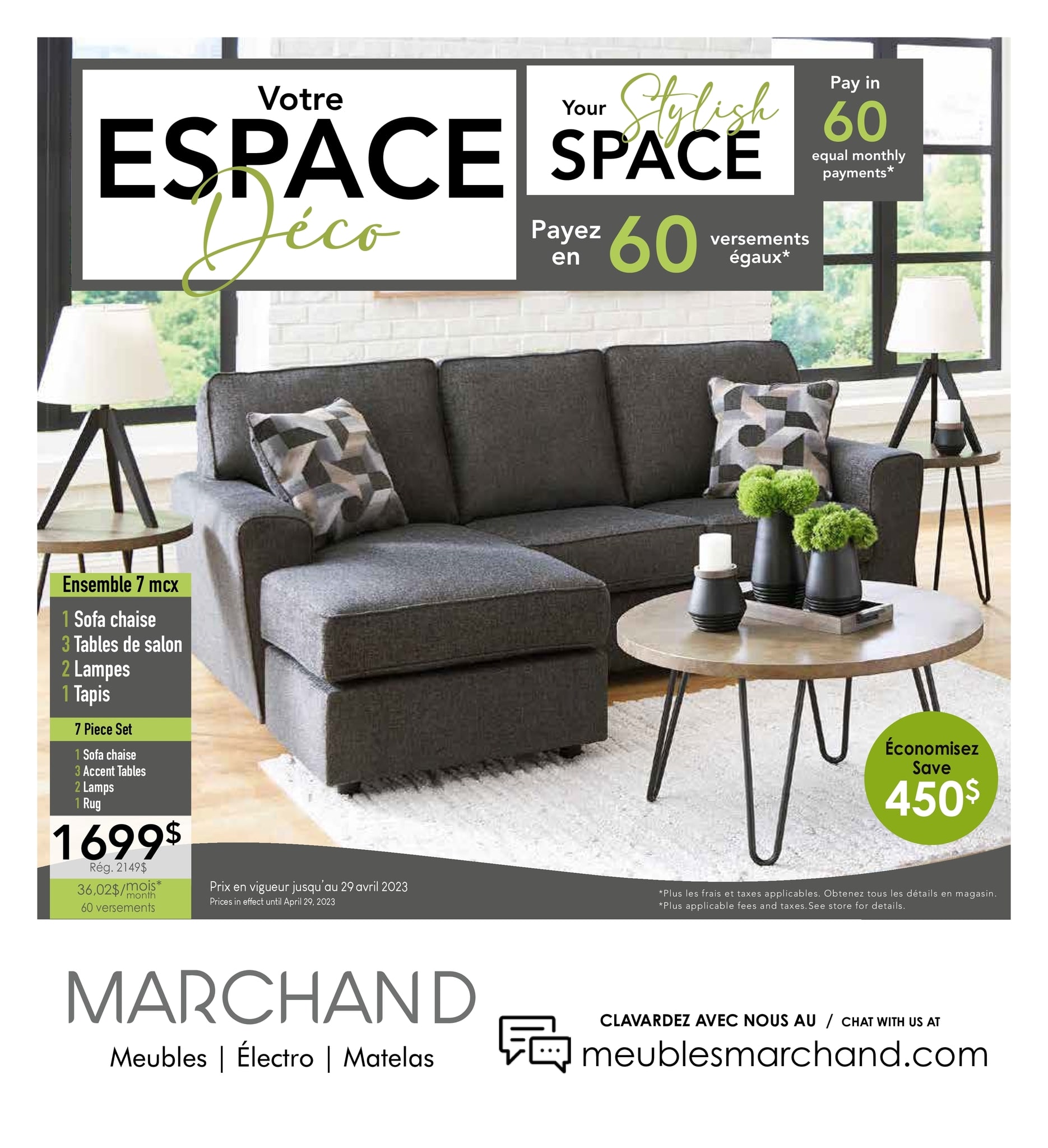 Circulaire Meubles Marchand - Votre Espace Déco