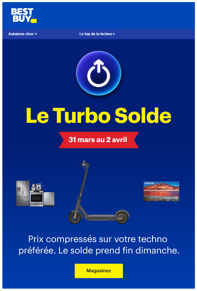 Ça y est! Le Turbo Solde est en cours