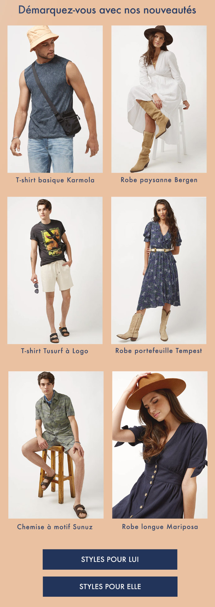 Jeans, Shorts et T-shirts jusqu'à -40 %