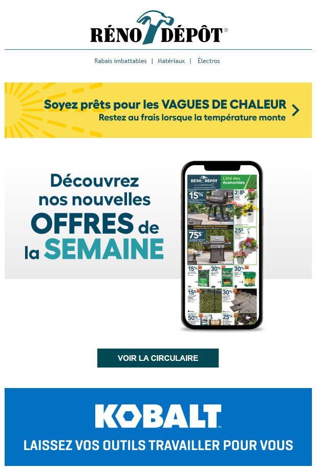 Nouveaux Rabais de la Semaine!