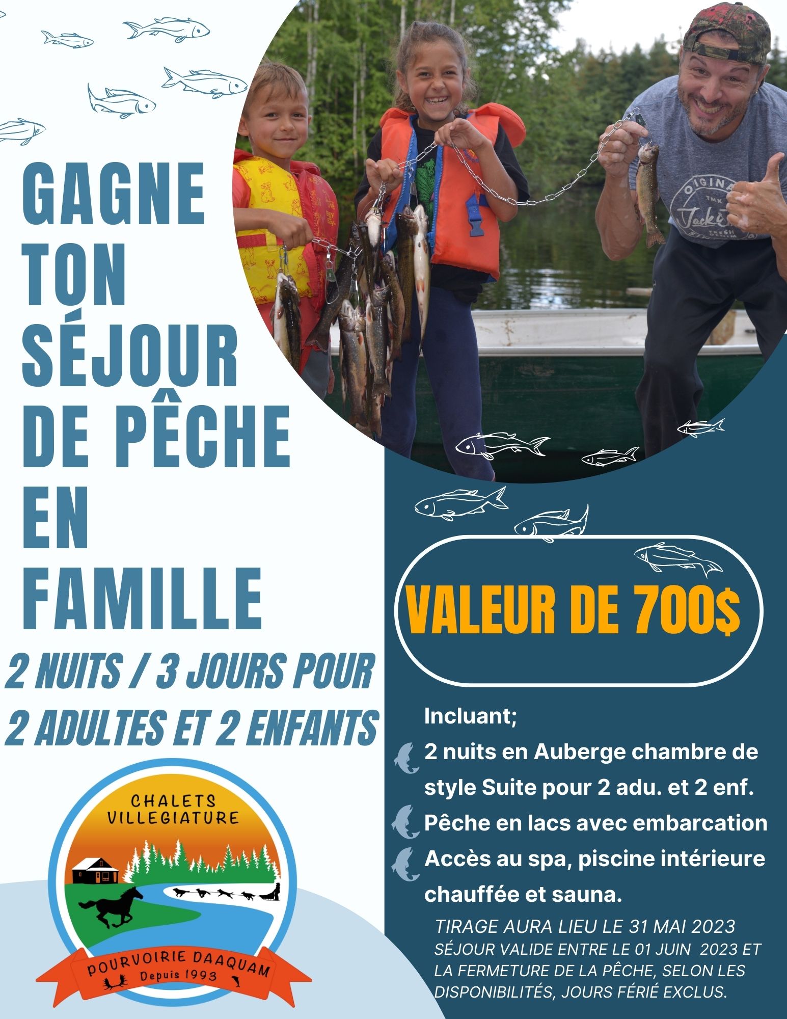 Concours Gagne ton séjour de Pêche en famille!