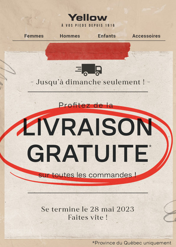 LIVRAISON GRATUITE dès Maintenant !