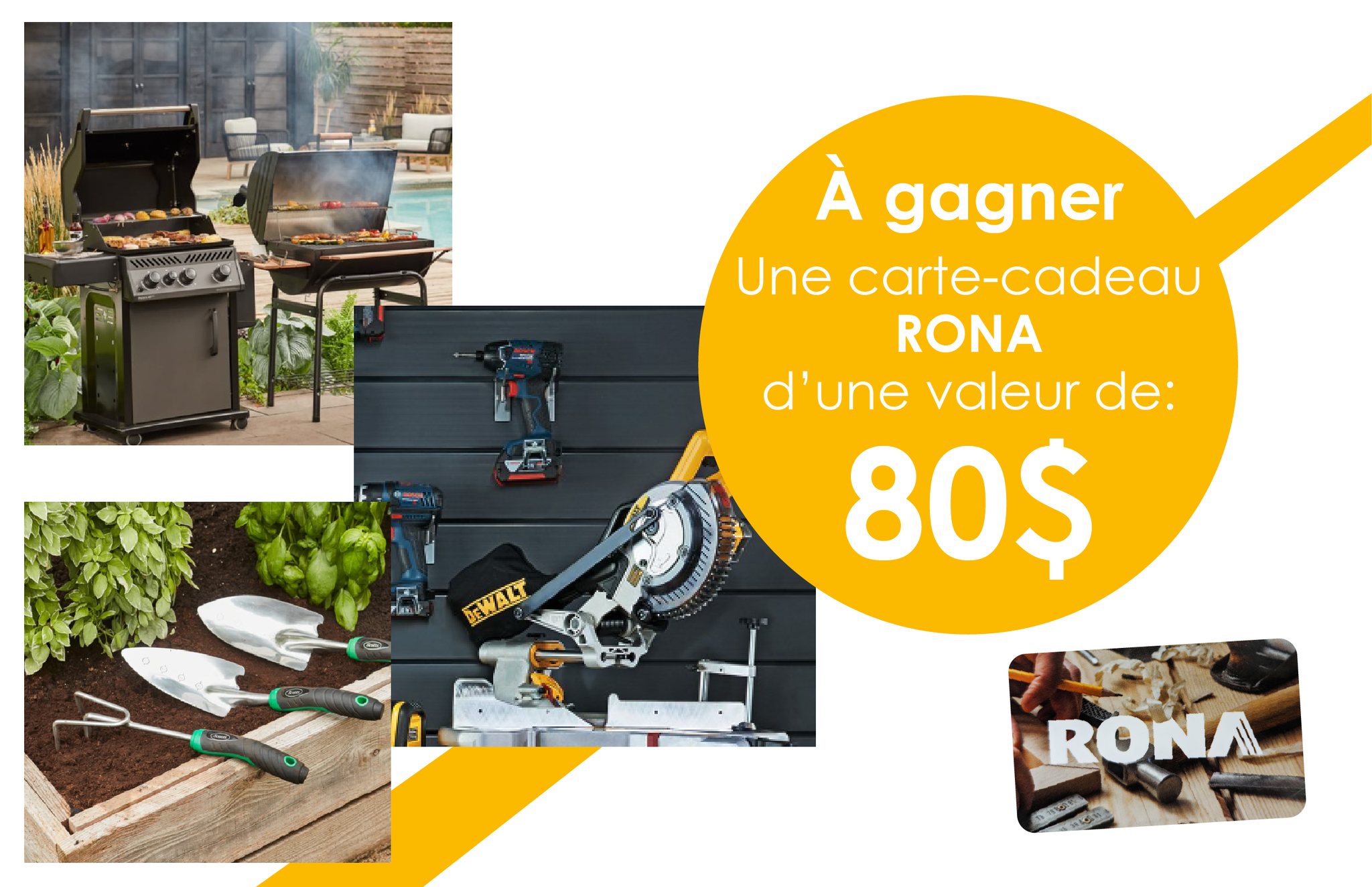 Concours Gagnez une carte-cadeau d'une valeur de 80 $ chez RONA!