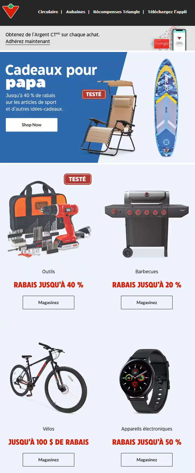 Rabais sur les Cadeaux pour la Fête des Pères, les Essentiels de l’Été et plus Encore