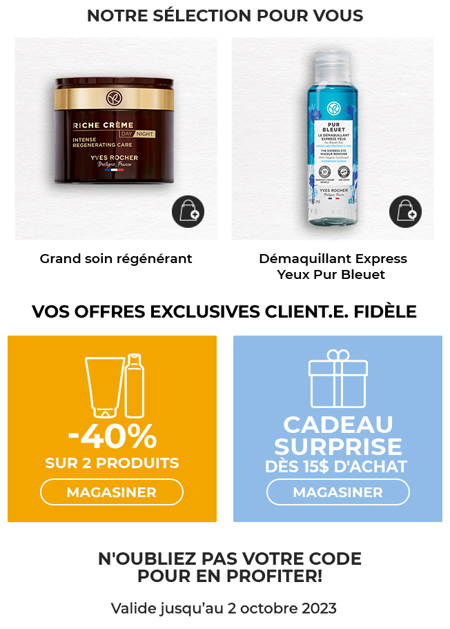 40% de Rabais Uniquement à nos Abonné.e.s