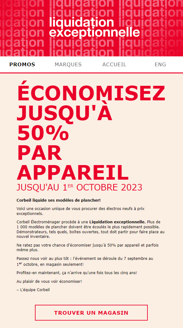 Corbeil liquide ses modèles de plancher