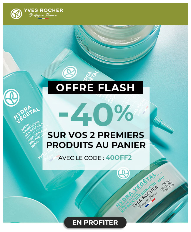Offre Flash : -40% sur vos 2 Produits Favoris
