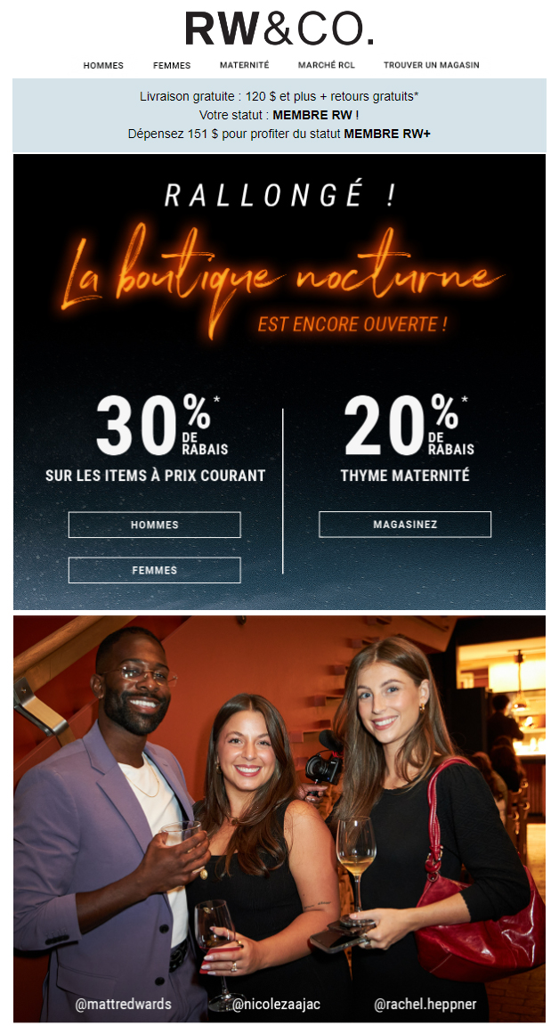 LA BOUTIQUE NOCTURNE EST ENCORE OUVERTE ! -30 % !