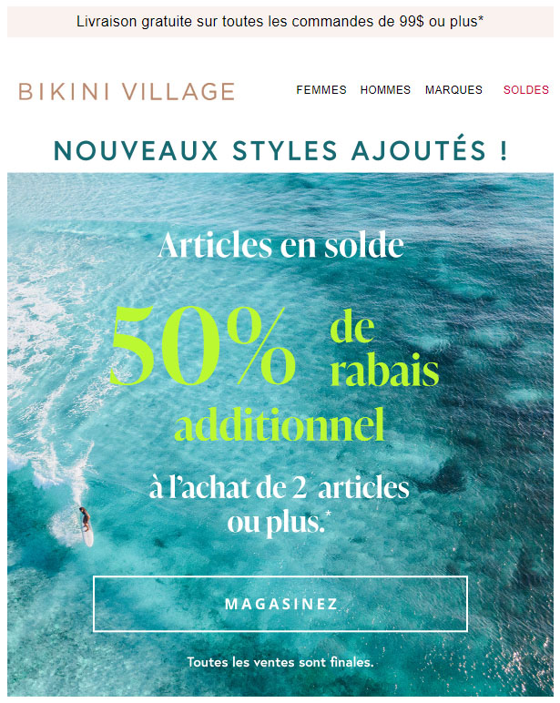 Plus de 100 Articles ajoutés aux Soldes!