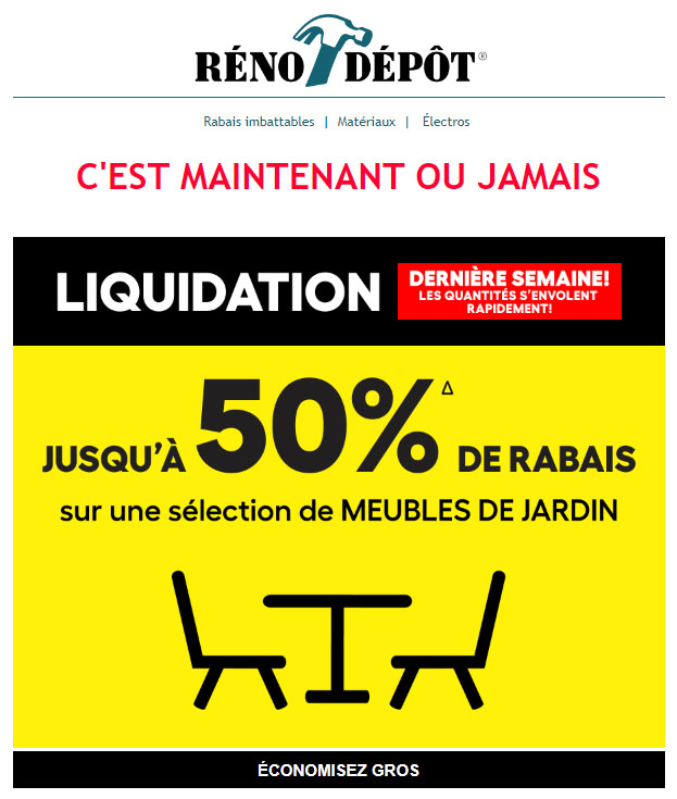 DERNIÈRE CHANCE - Liquidation de Fin de Saison