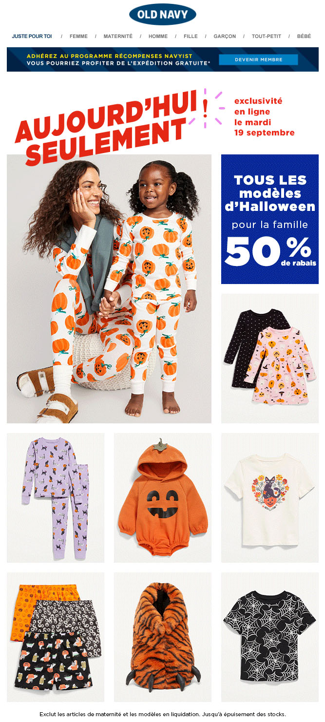 Quoi de neuf? 50 % de Rabais sur tous les Modèles de l’Halloween