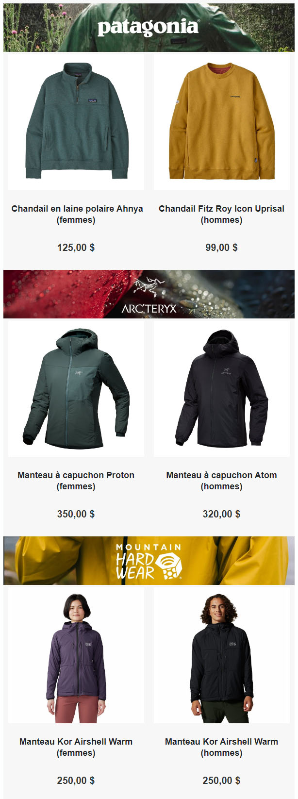 Les Nouveautés sont arrivées