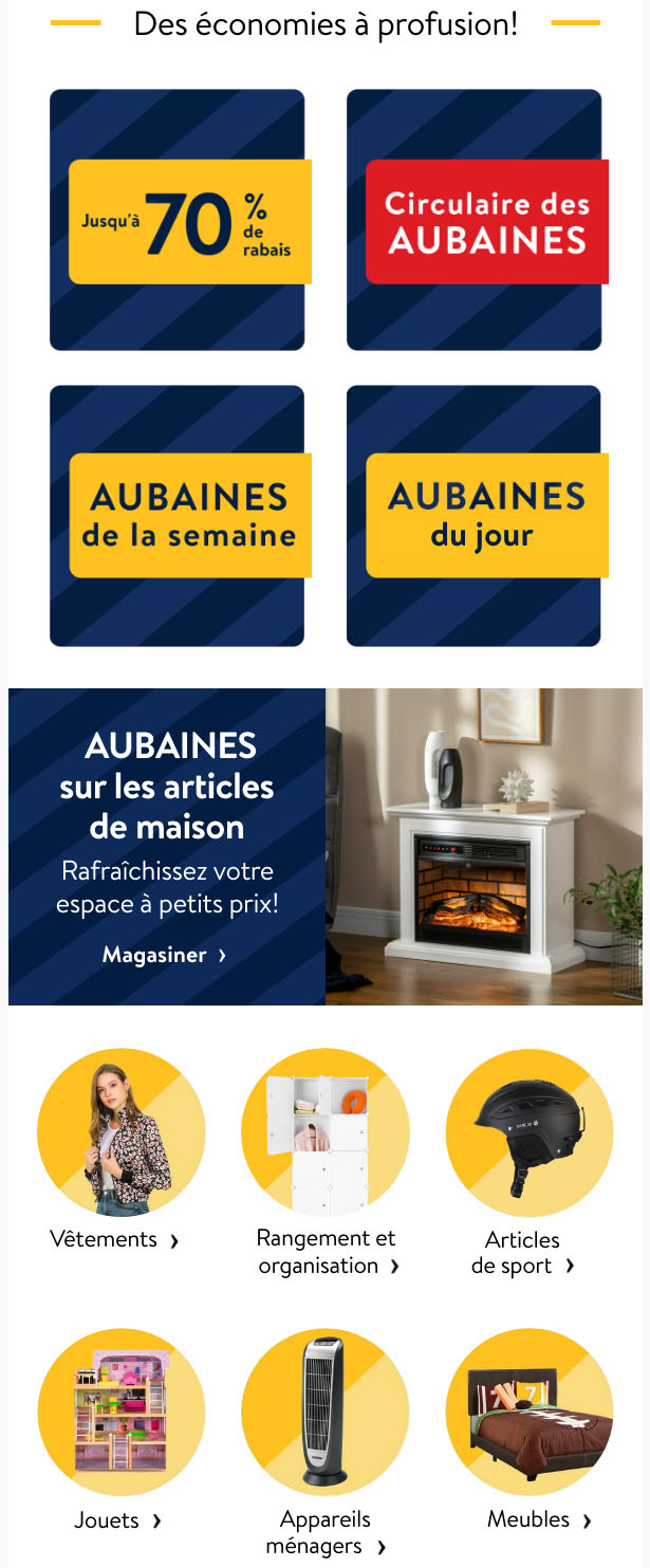 Trouvez les Aubaines à l'Intérieur
