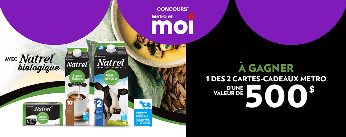 Concours Gagnez 1 des 2 cartes-cadeaux Metro d’une valeur de 500$!