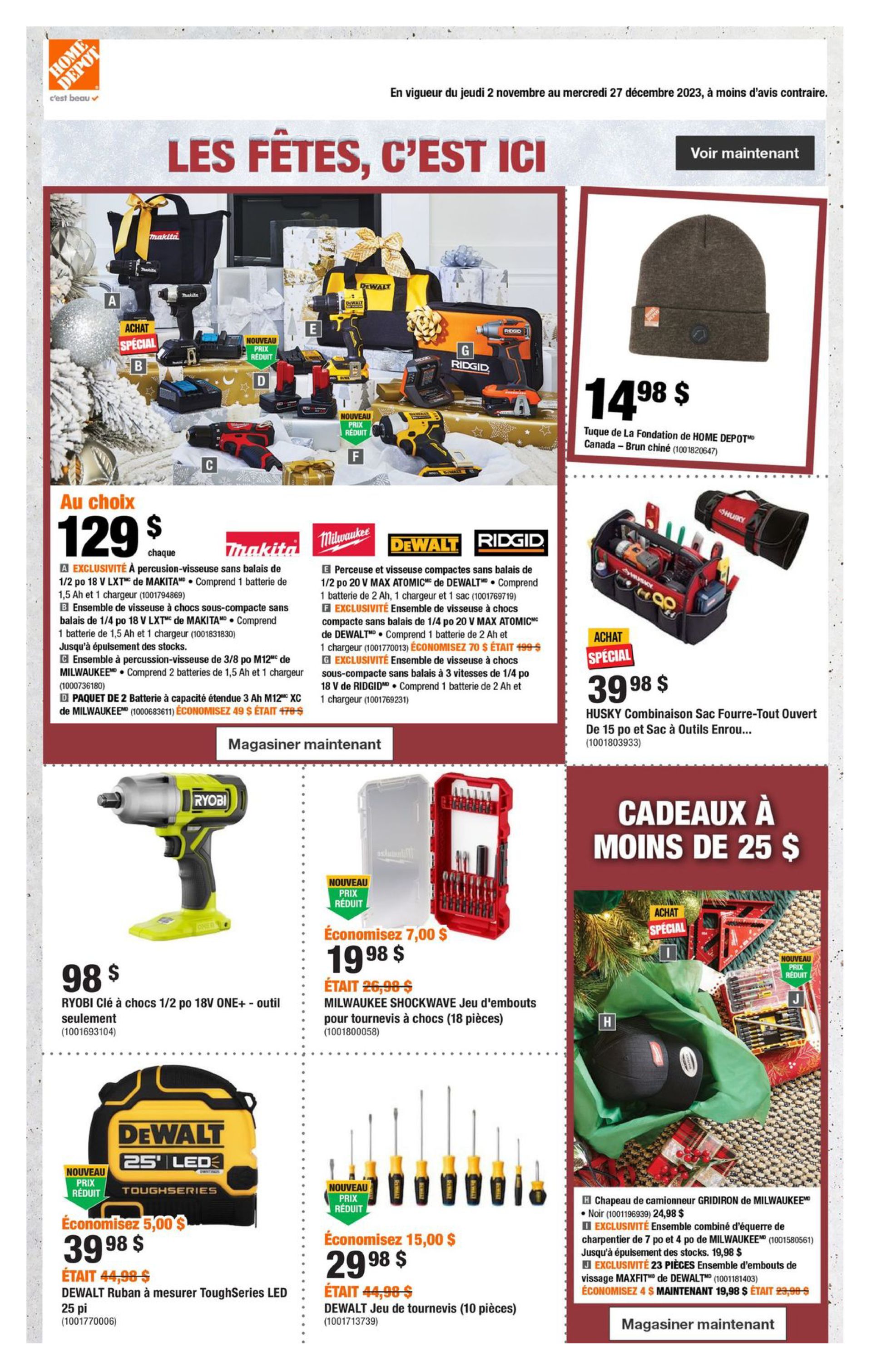 Circulaire Home Depot - Les Fêtes, c'est ici - Page 1
