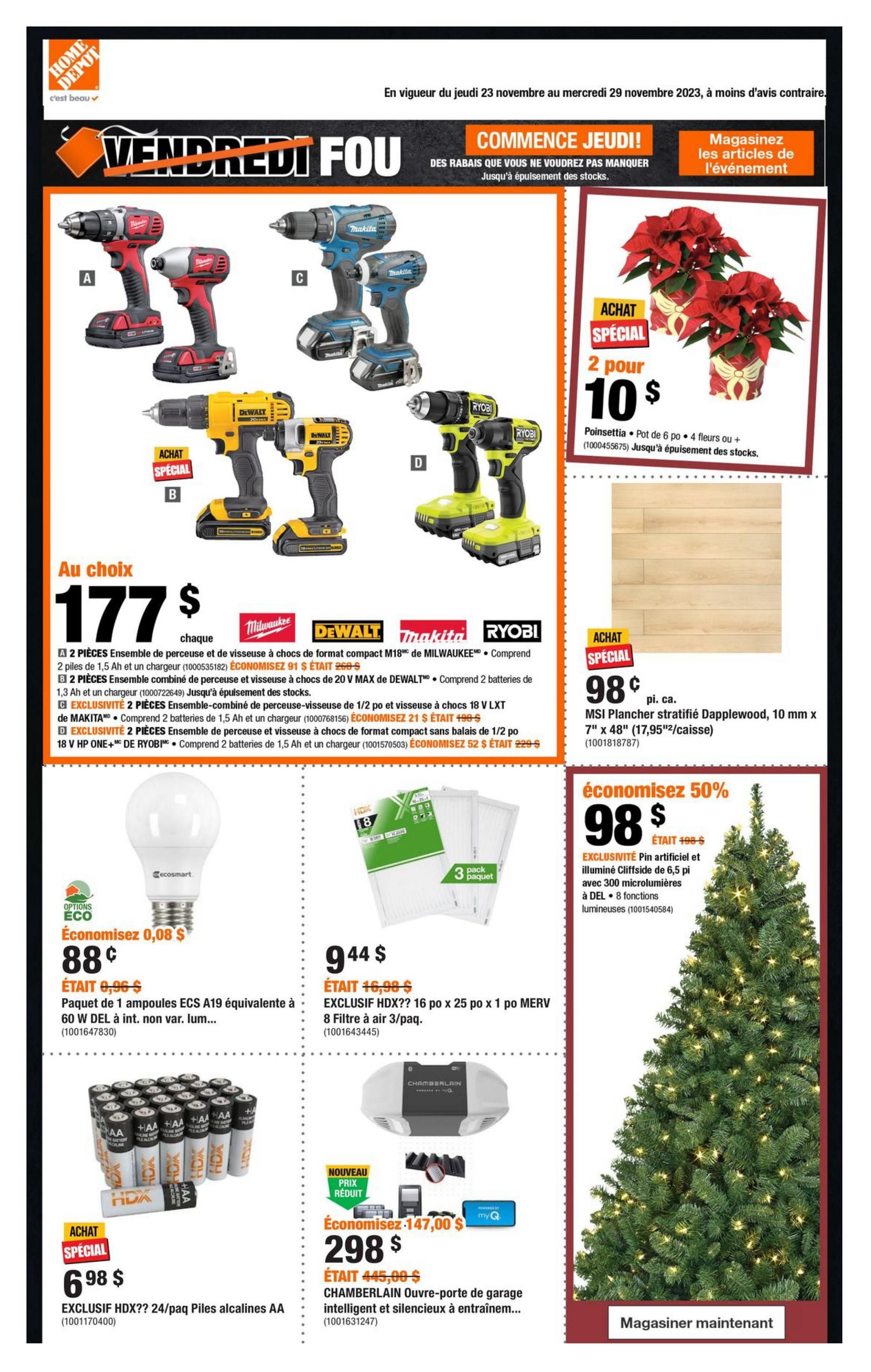Circulaire Home Depot - Vendredi Fou