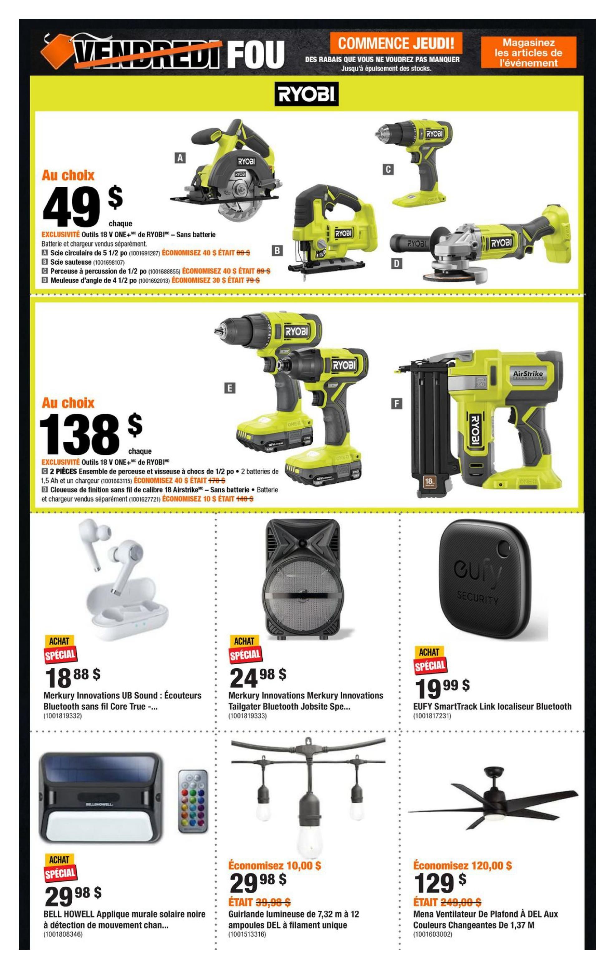 Circulaire Home Depot - Vendredi Fou