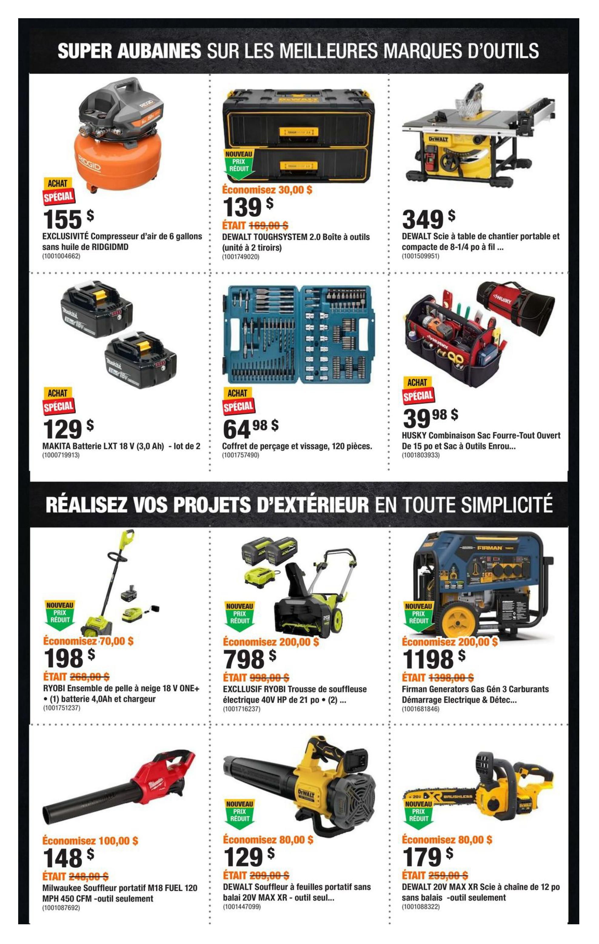 Circulaire Home Depot - Vendredi Fou