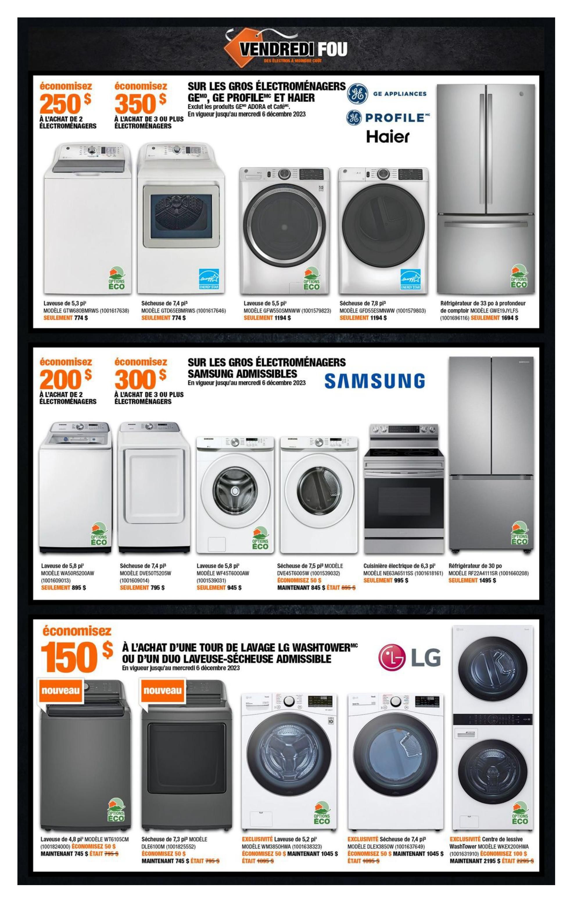 Circulaire Home Depot - Vendredi Fou