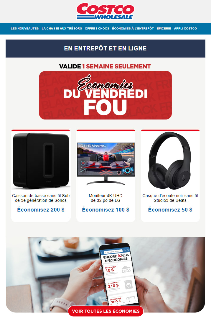 NOUVELLES Offres du Vendredi Fou commencent Aujourd'hui