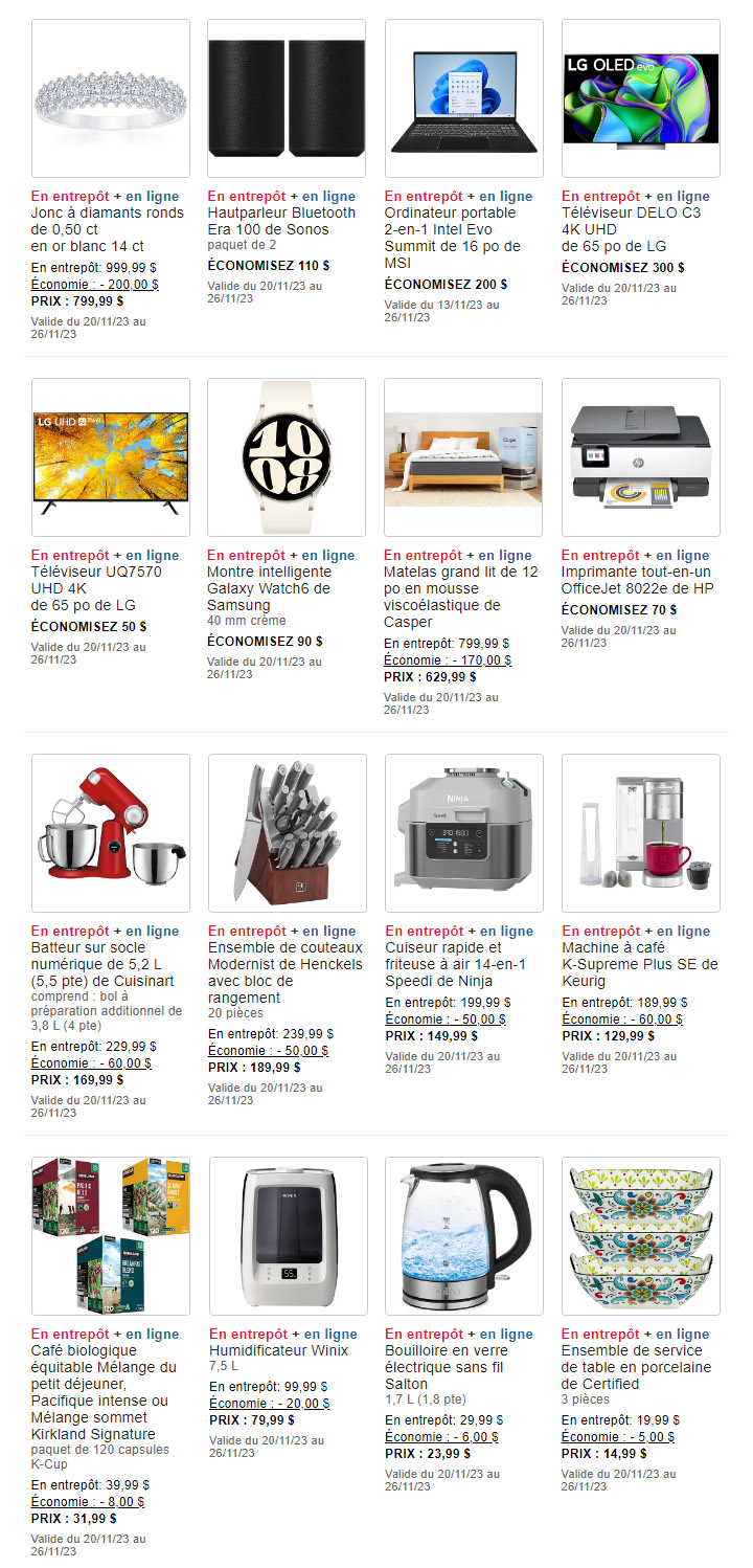NOUVELLES Offres du Vendredi Fou commencent Aujourd'hui