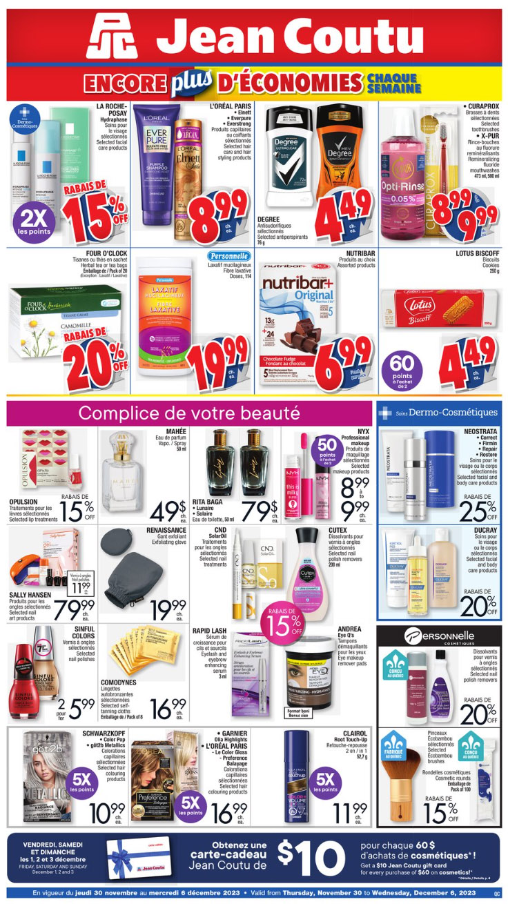 Circulaire Jean Coutu - Encore Plus de Rabais - Page 1