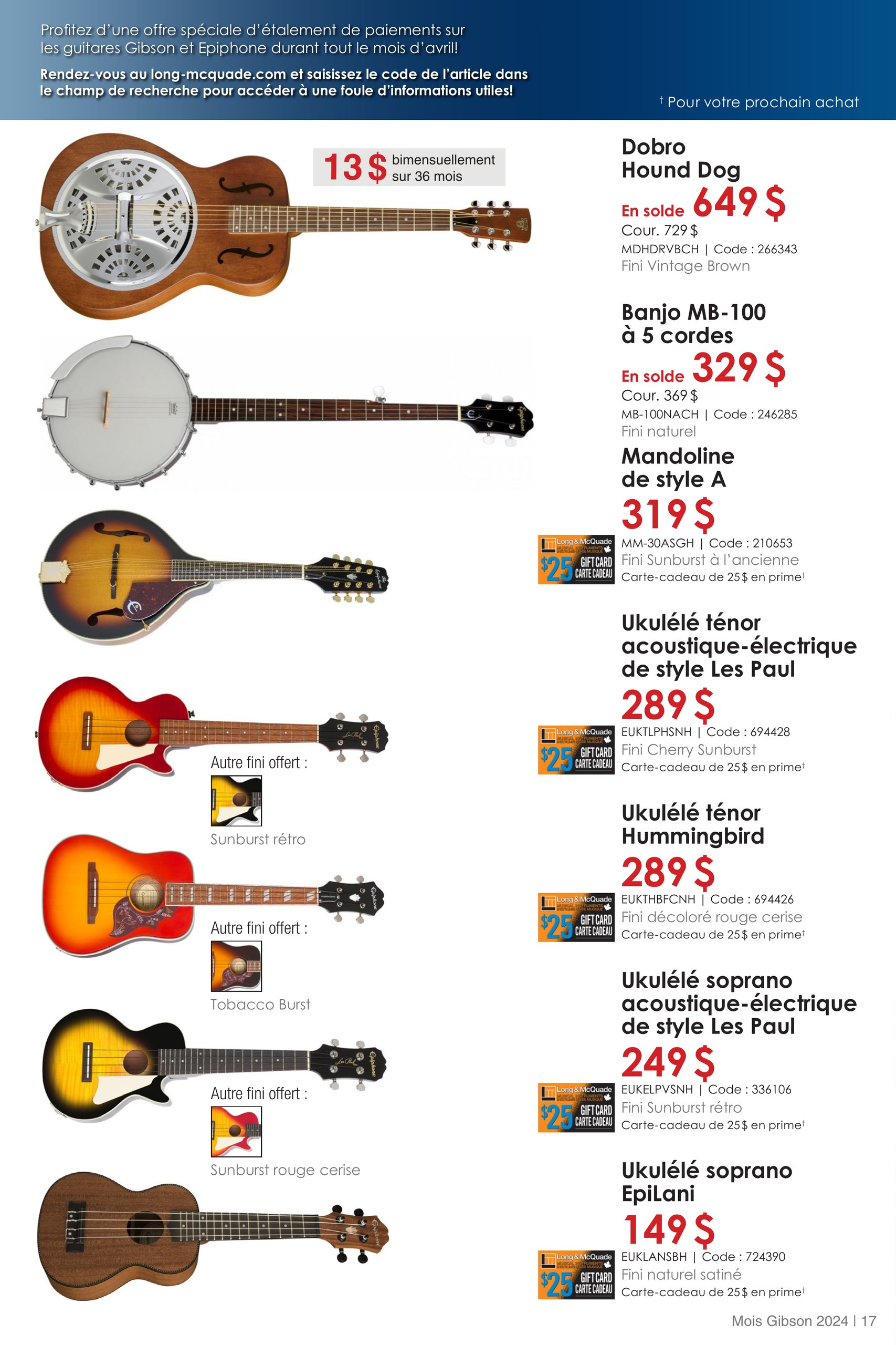 Circulaire Long & McQuade Instruments de Musique - Page 17