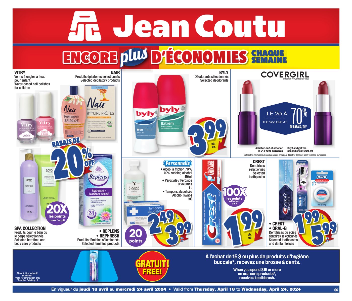 Circulaire Jean Coutu - Encore Plus de Rabais - Page 1