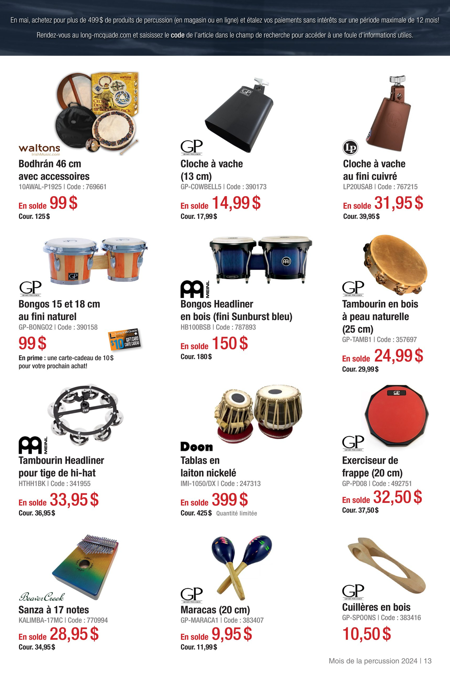 Circulaire Long & McQuade | Circulaire en ligne