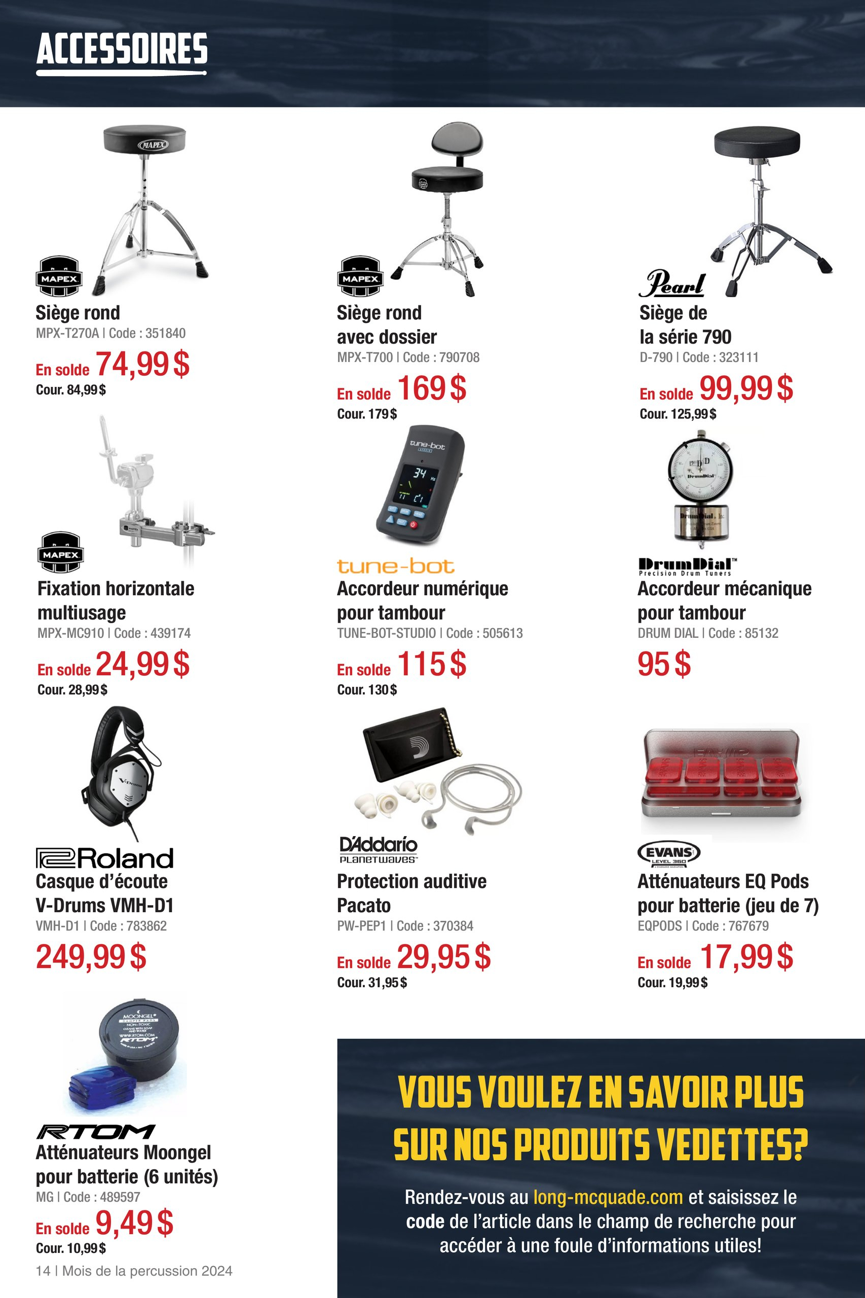 Circulaire Long & McQuade | Circulaire en ligne