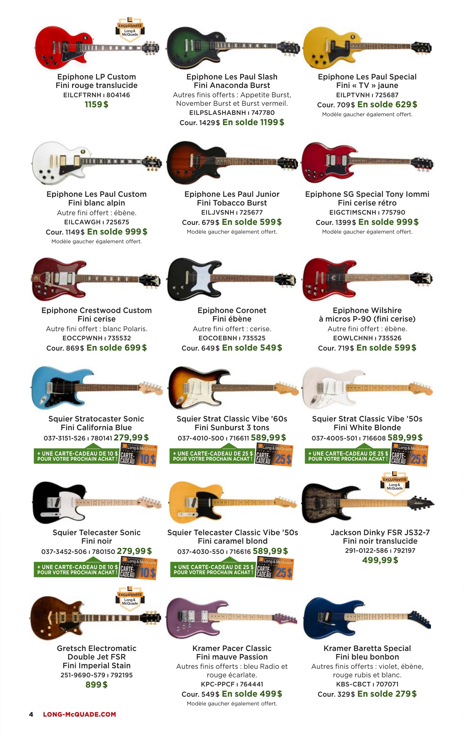 Circulaire Long & McQuade | Circulaire en ligne