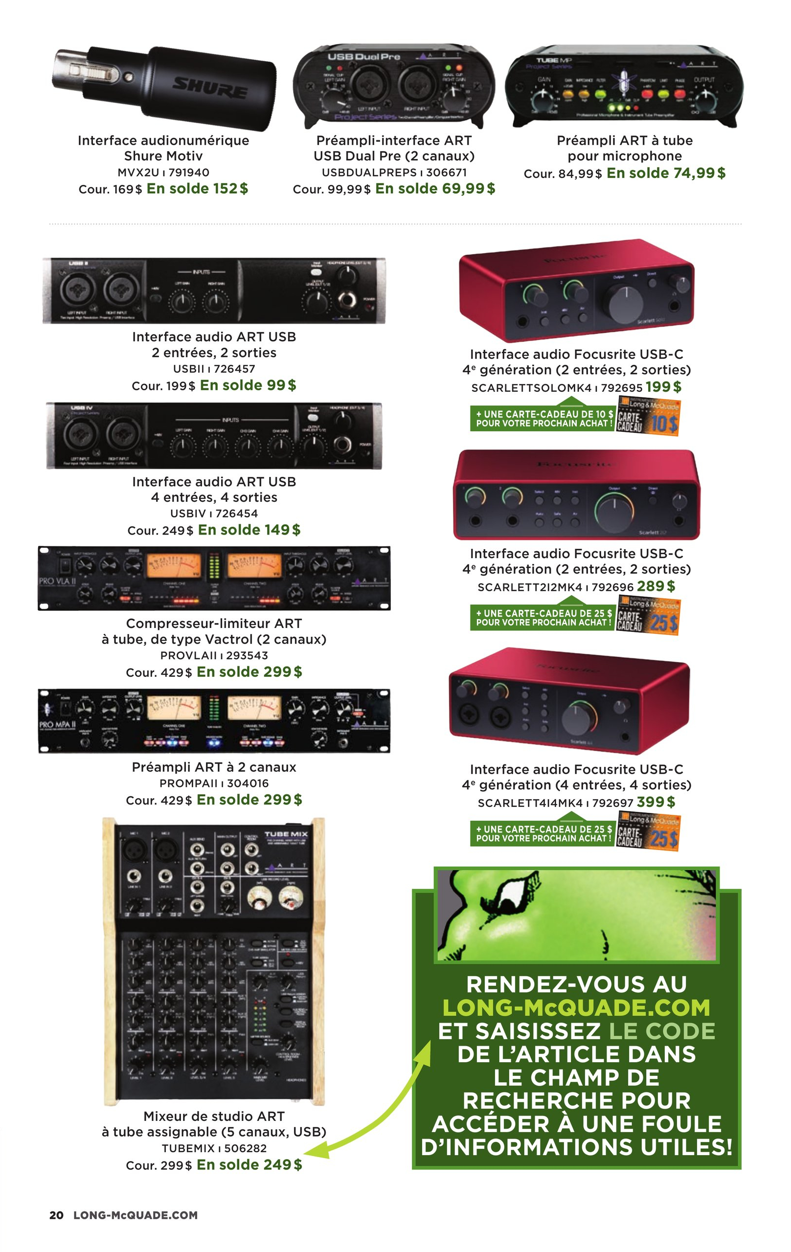 Circulaire Long & McQuade | Circulaire en ligne