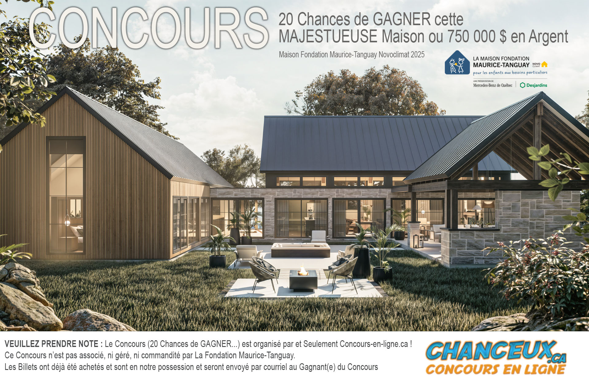 Concours Maison Tanguay 2025 Obtenez 20 Chances de Gagner