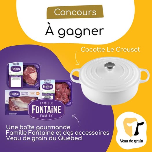 Concours Saint-Valentin avec le Veau de grain du Québec et Famille Fontaine!