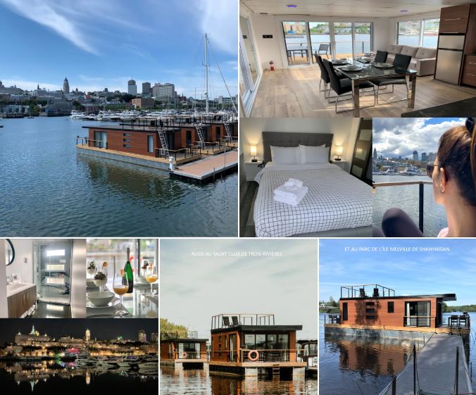 Concours GAGNEZ UNE NUITÉE inoubliable sur une  MAISON FLOTTANTE dans la VILLE DE QUÉBEC