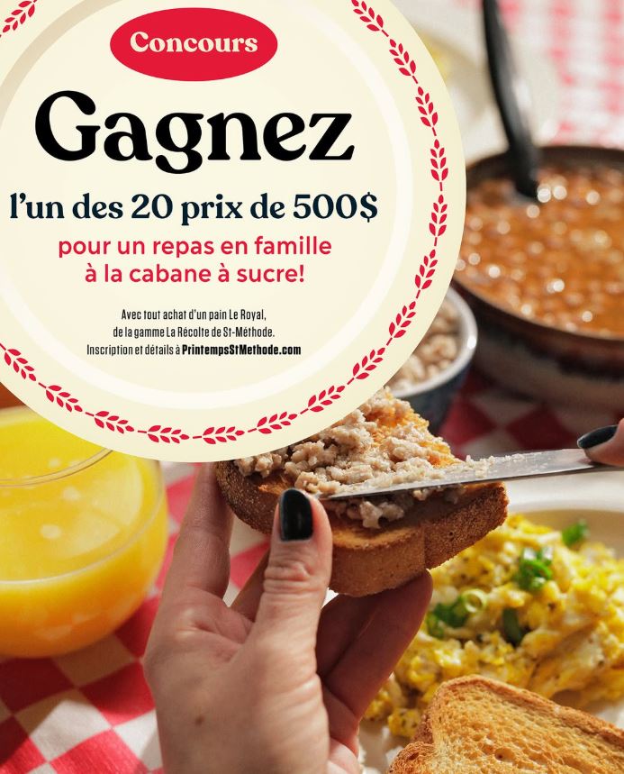 Concours Printemps Gourmand – La Récolte de St-Méthode!