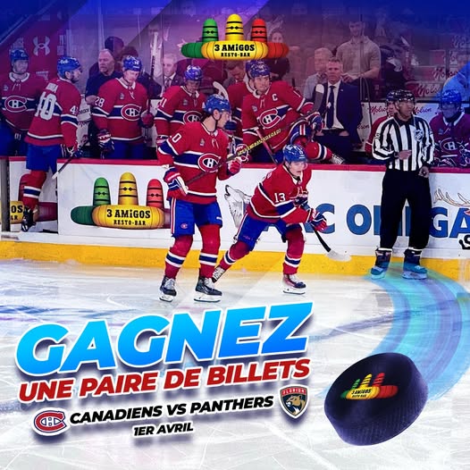 Concours 3 Amigos -  GAGNEZ DES BILLETS POUR VOIR LES HABS - SIÈGES INCROYABLES SECTION ROUGE !