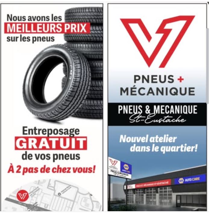 Concours V1 Pneus Mécanique St-Eustache - Gagnez un ensemble de 4 pneus d'été !