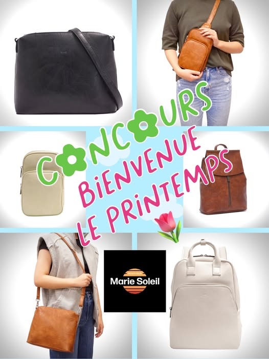 Concours Boutique Marie Soleil Drummondville - Gagnez un sac à mains de votre choix de notre nouvelle collection