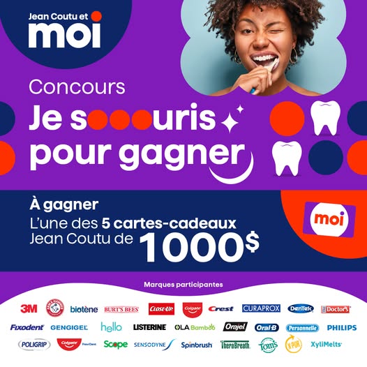 Concours Jean Coutu - Je souris pour gagner!