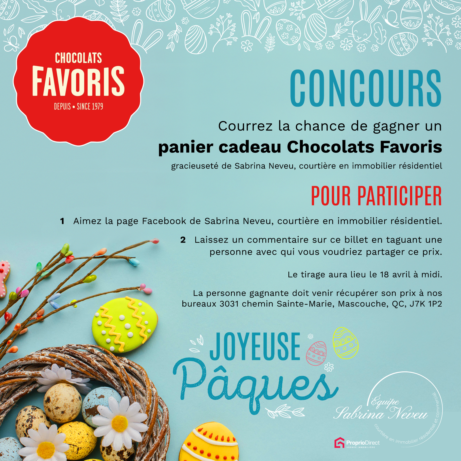 Concours Gagnez un panier cadeau Chocolat Favoris