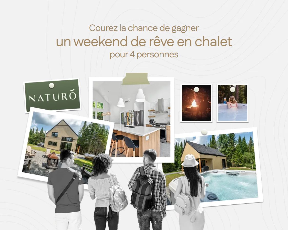 Concours Gagnez un weekend de rêve en chalet pour 4 personnes!