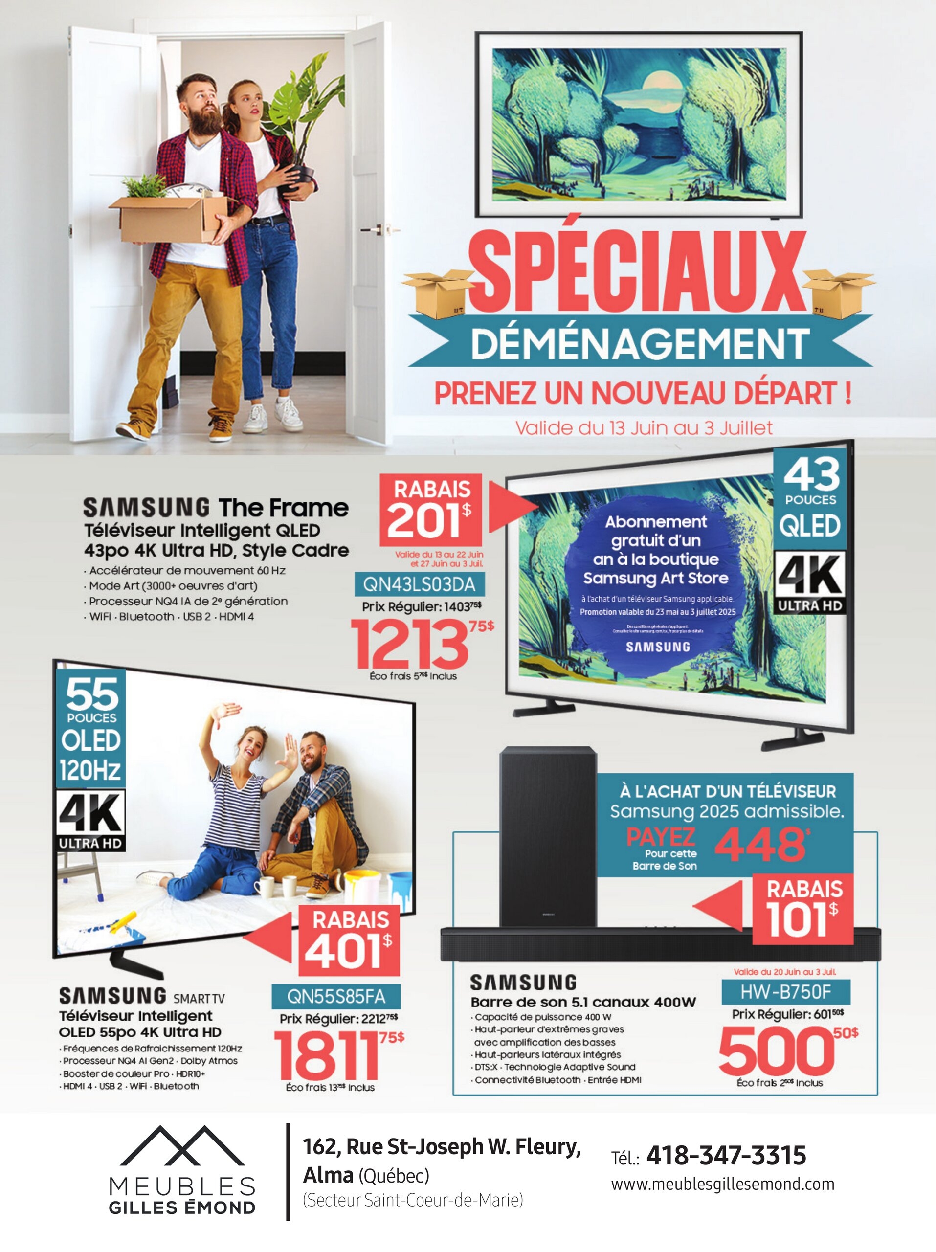 Circulaire Meubles Gilles Émond - Spéciaux déménagement
