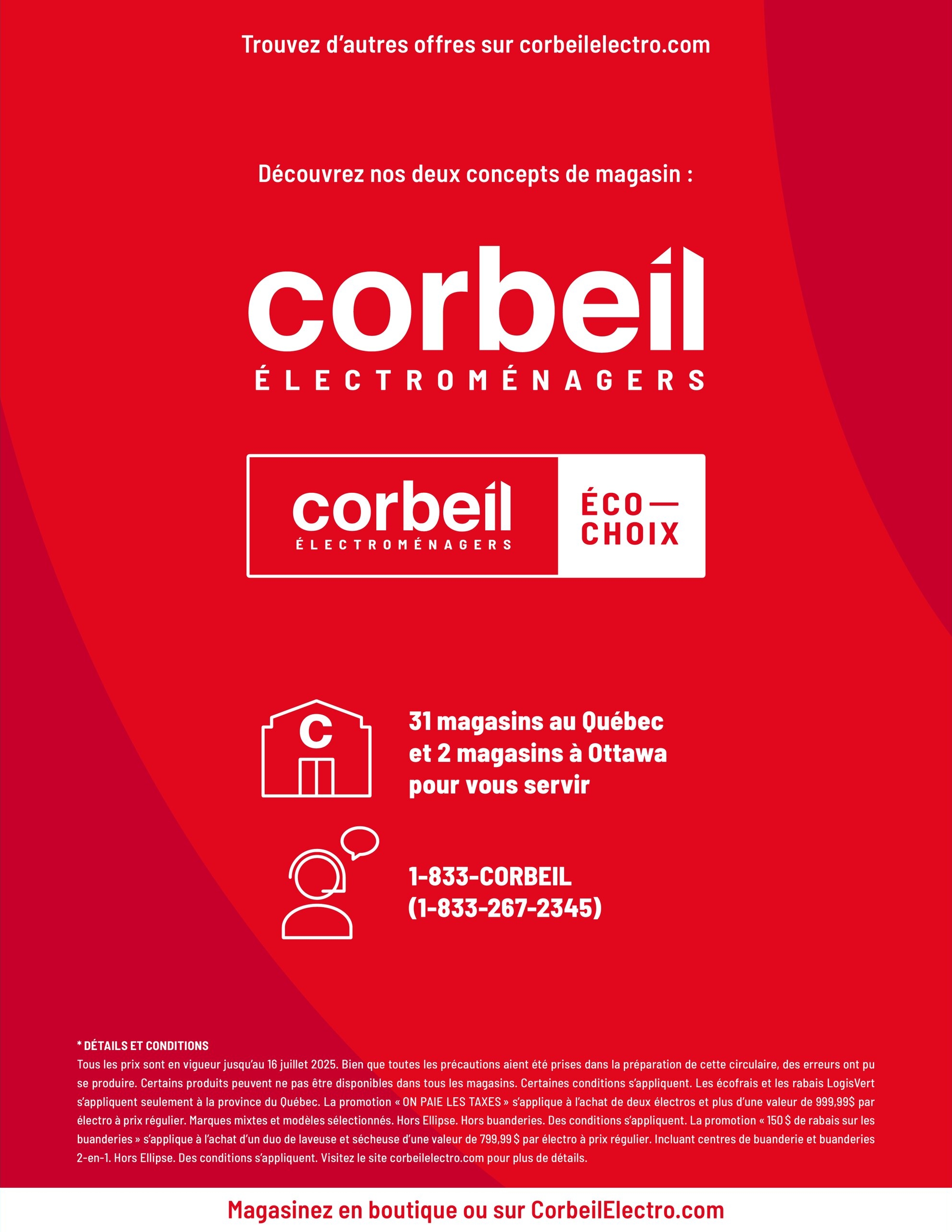 Circulaire Corbeil Électroménagers