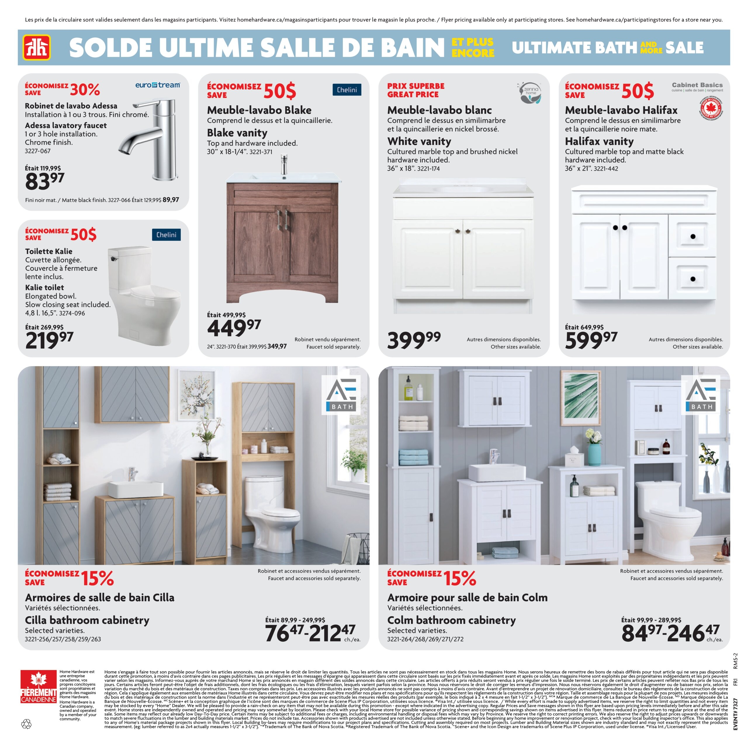 Circulaire Home Hardware - Solde ultime salle de bain