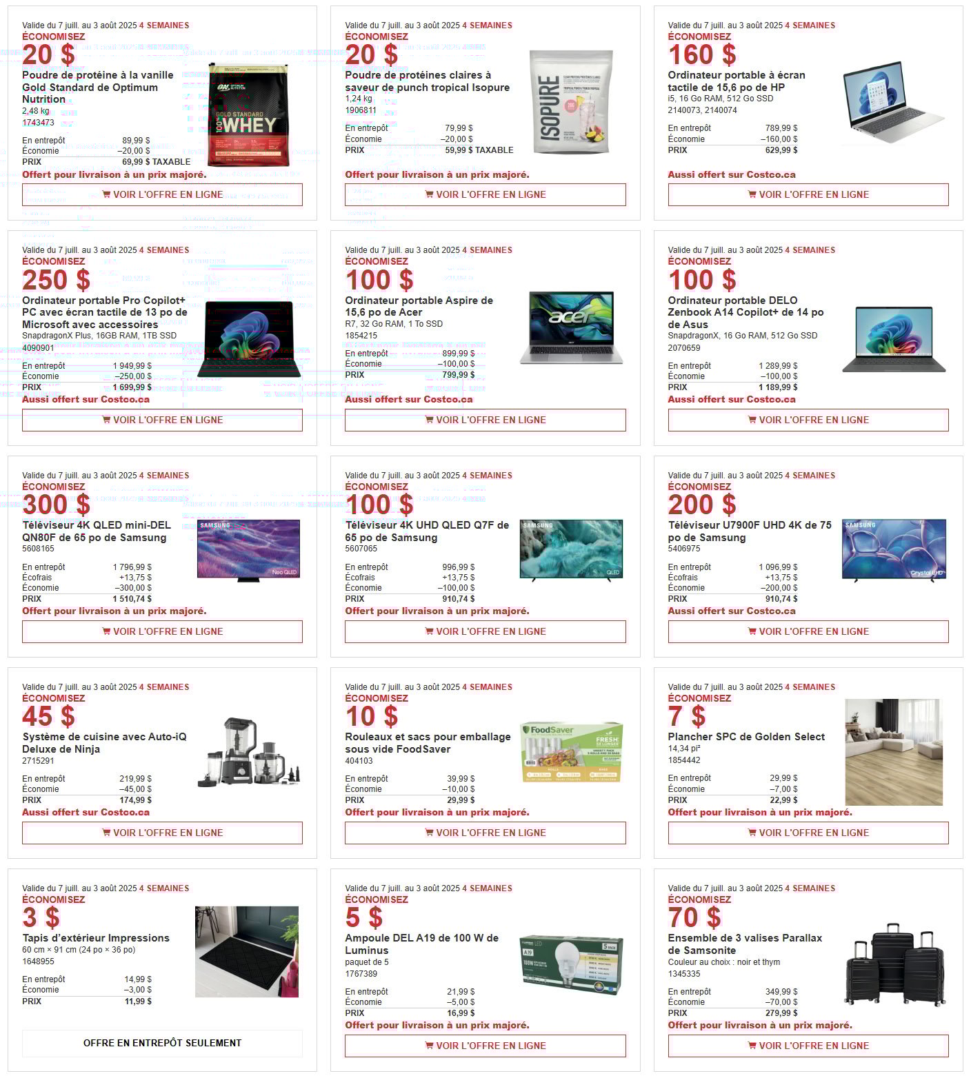 Rabais Costco