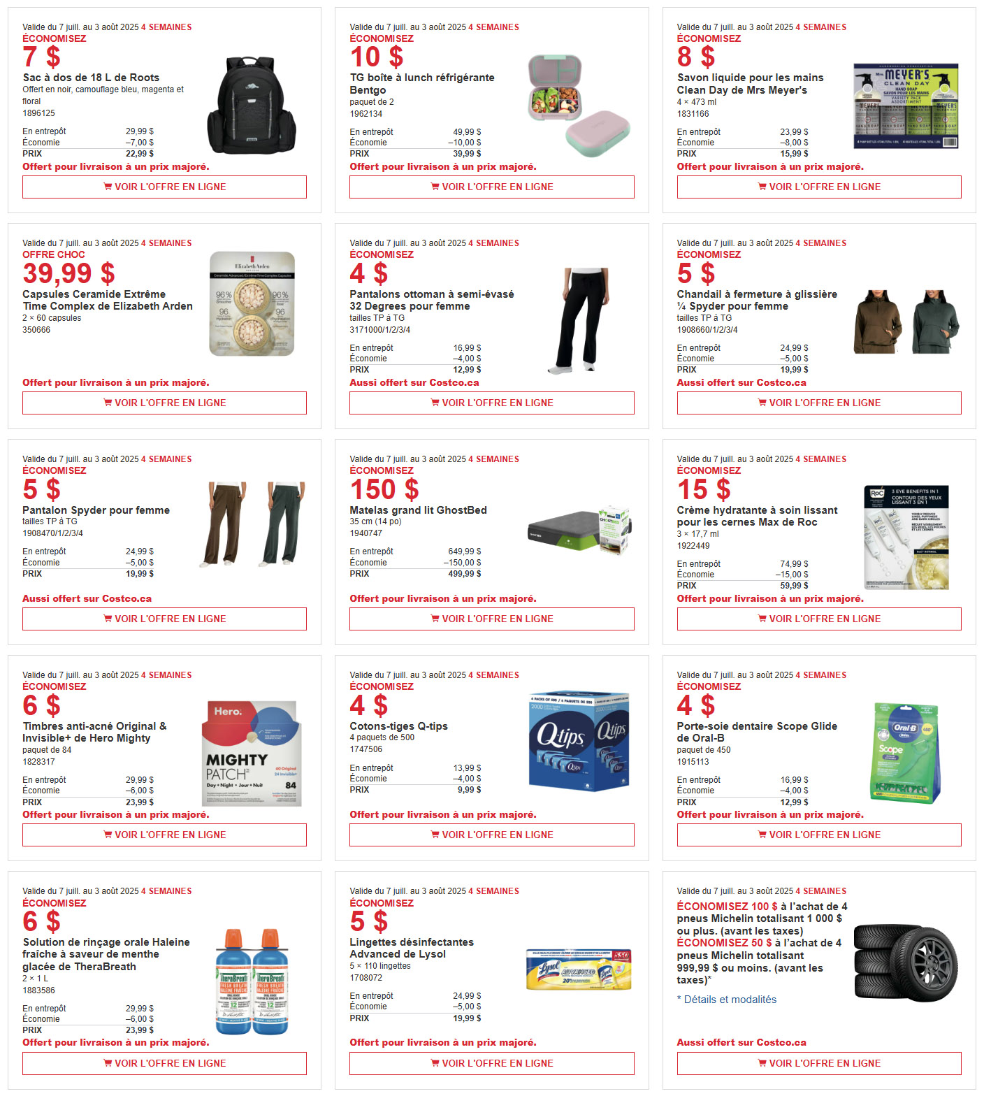Rabais Costco