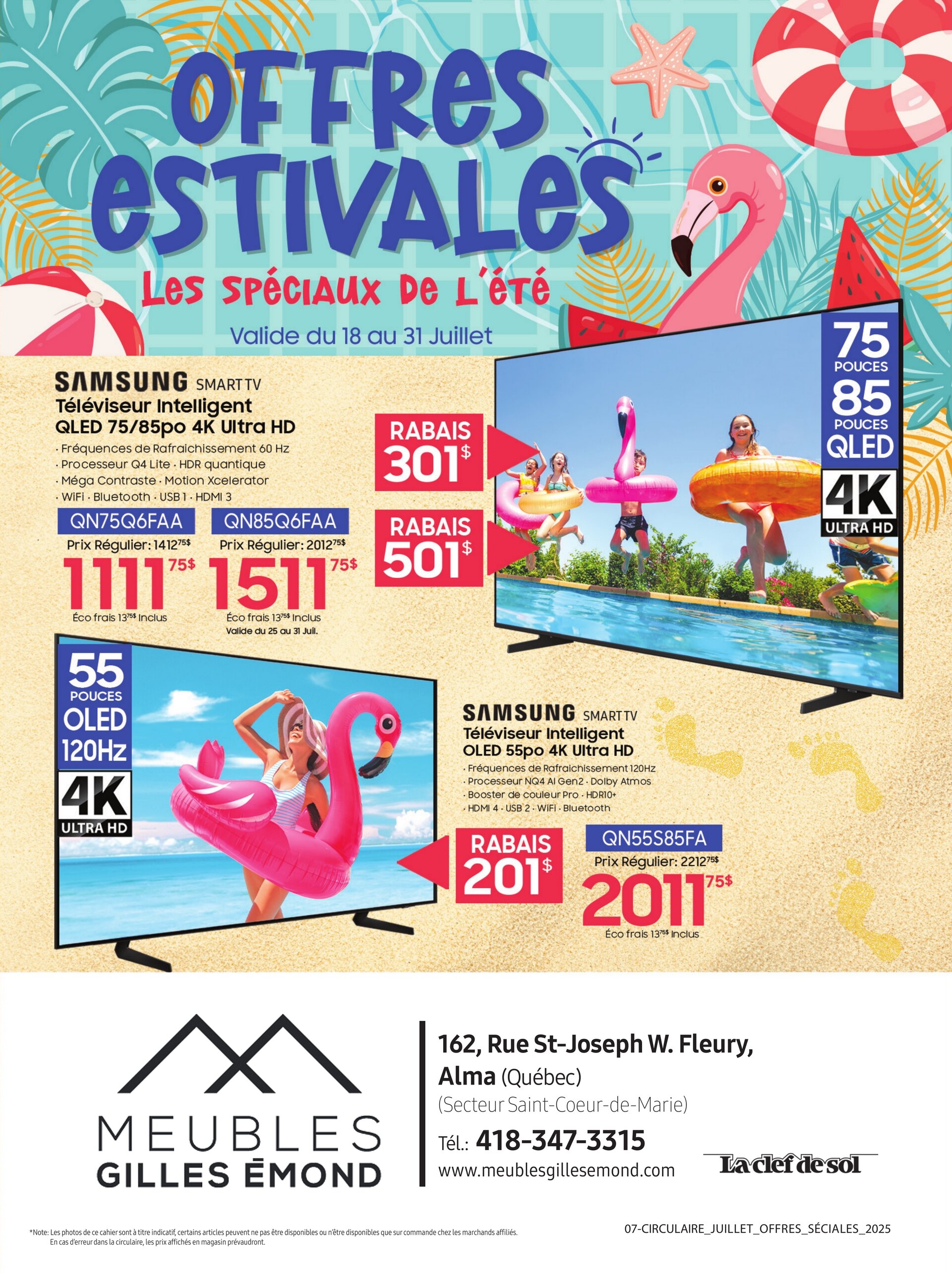 Circulaire Meubles Gilles Émond - Offres estival