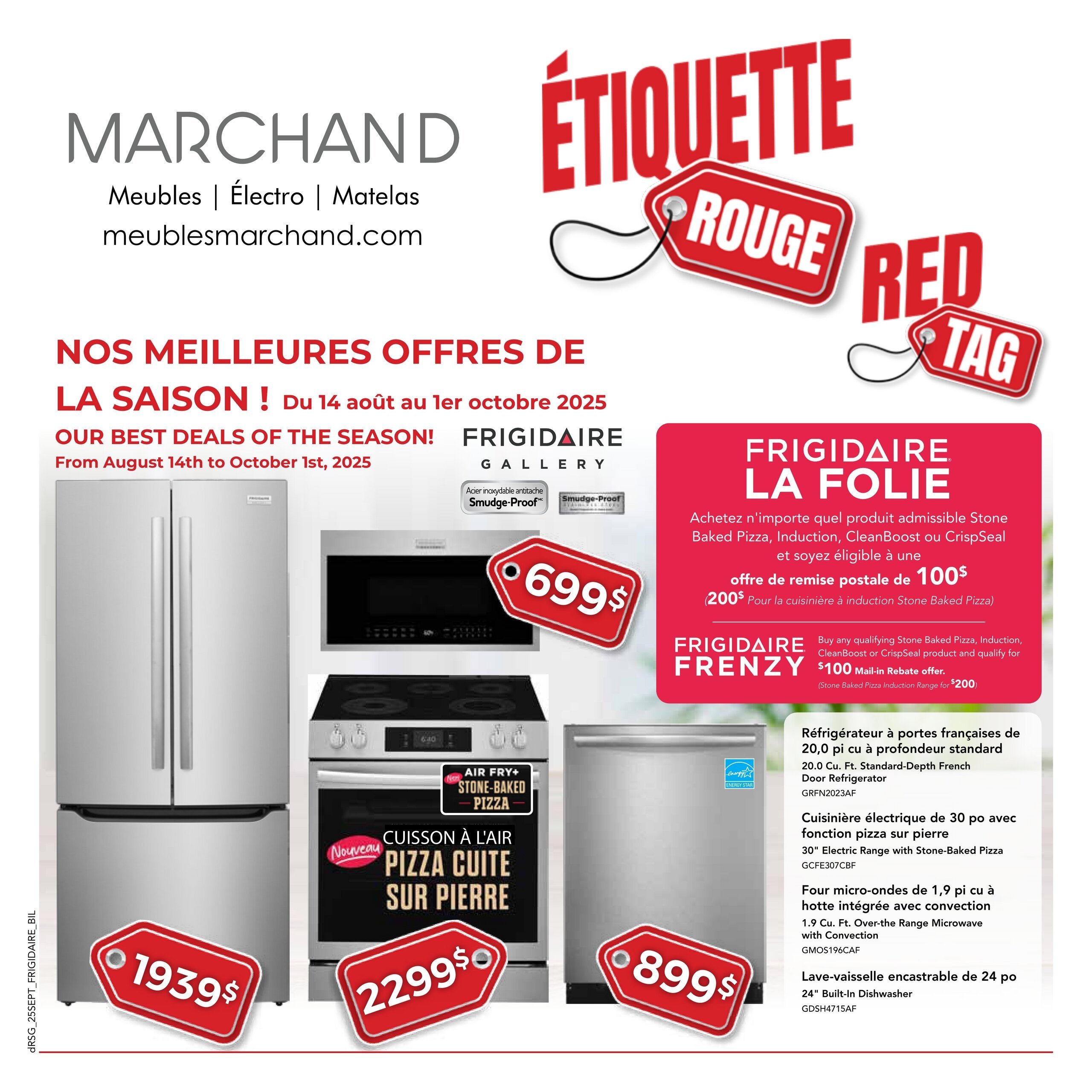 Circulaire Meubles Marchand - Étiquette rouge